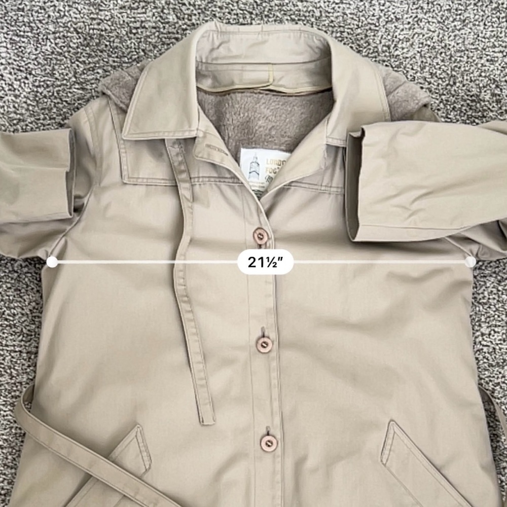 Vintage London Fog Mac Trench Coat - Size 14P - Old Money Light Academia Preppy - Picture 10 of 11